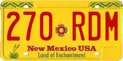 NM license plate 270RDM