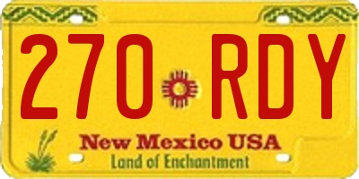 NM license plate 270RDY