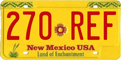 NM license plate 270REF