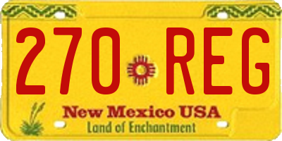NM license plate 270REG