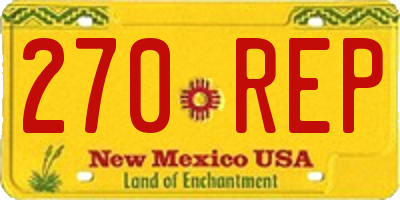 NM license plate 270REP
