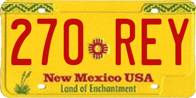 NM license plate 270REY