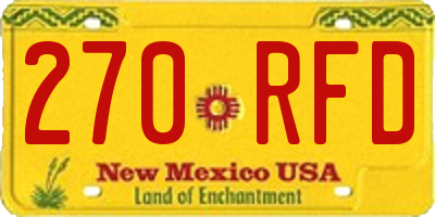 NM license plate 270RFD