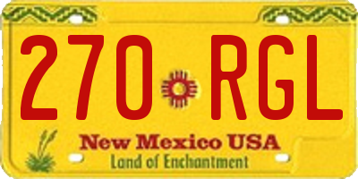 NM license plate 270RGL