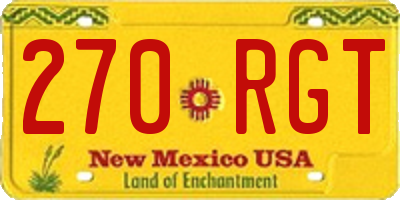 NM license plate 270RGT