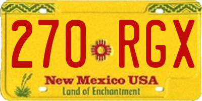 NM license plate 270RGX
