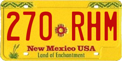 NM license plate 270RHM