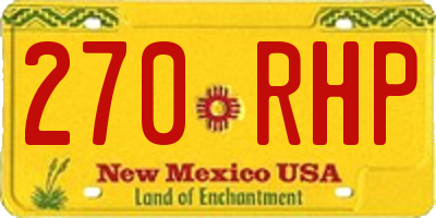 NM license plate 270RHP