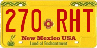 NM license plate 270RHT