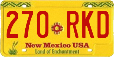 NM license plate 270RKD