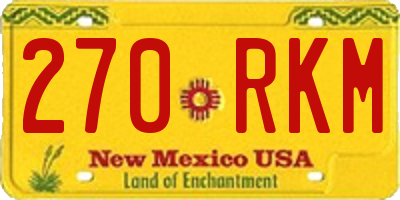 NM license plate 270RKM