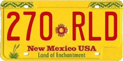 NM license plate 270RLD
