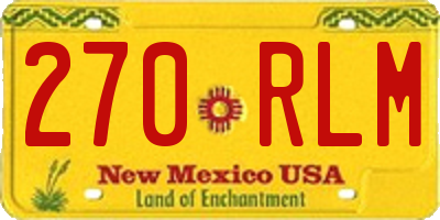 NM license plate 270RLM