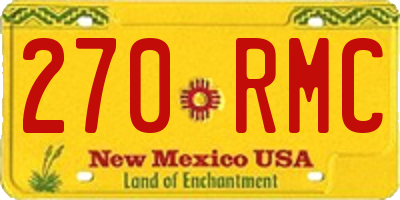 NM license plate 270RMC