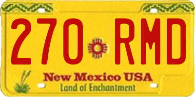 NM license plate 270RMD
