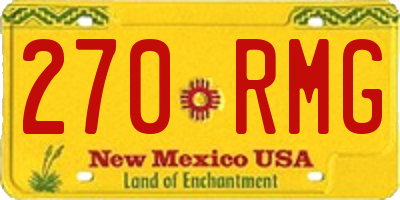 NM license plate 270RMG