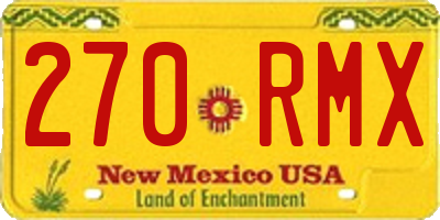 NM license plate 270RMX