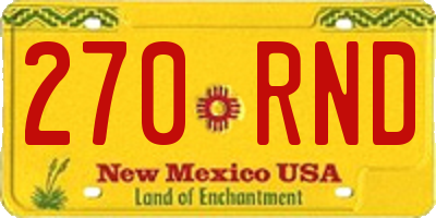 NM license plate 270RND