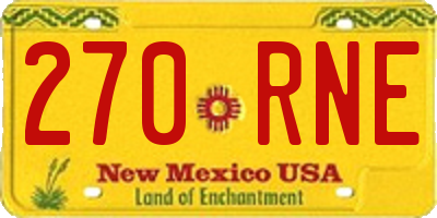 NM license plate 270RNE