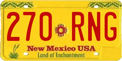 NM license plate 270RNG
