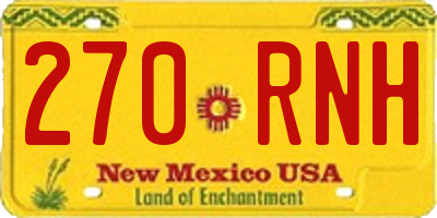 NM license plate 270RNH