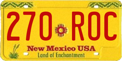 NM license plate 270ROC