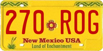 NM license plate 270ROG