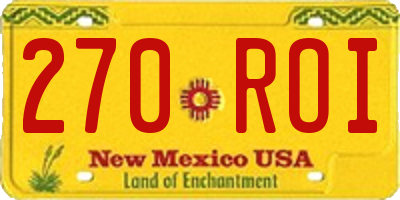 NM license plate 270ROI