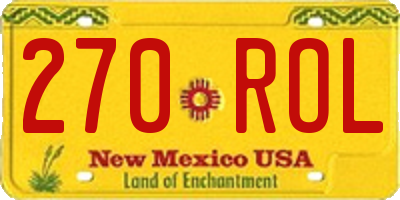 NM license plate 270ROL