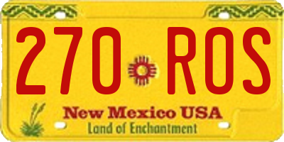 NM license plate 270ROS