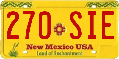 NM license plate 270SIE