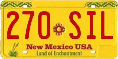 NM license plate 270SIL