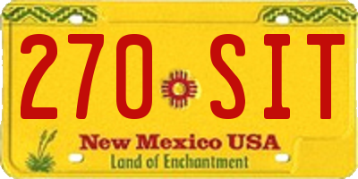 NM license plate 270SIT