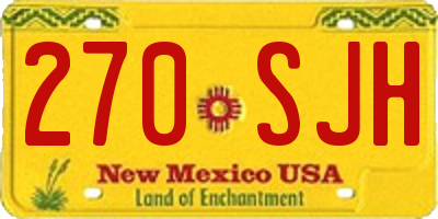 NM license plate 270SJH