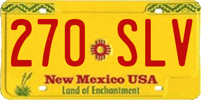 NM license plate 270SLV