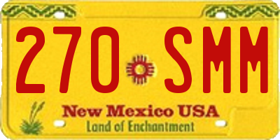 NM license plate 270SMM