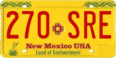 NM license plate 270SRE