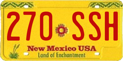 NM license plate 270SSH
