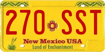 NM license plate 270SST