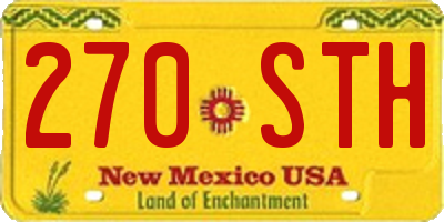 NM license plate 270STH