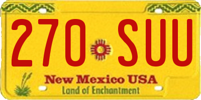 NM license plate 270SUU