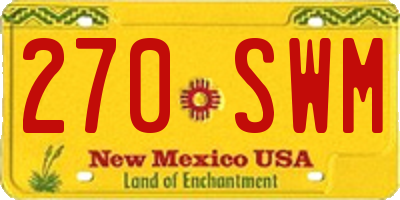 NM license plate 270SWM