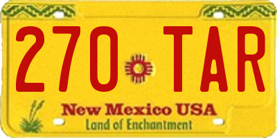 NM license plate 270TAR