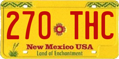 NM license plate 270THC