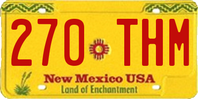 NM license plate 270THM