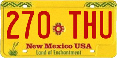 NM license plate 270THU