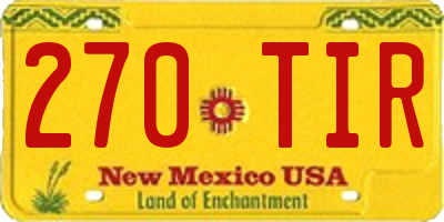 NM license plate 270TIR