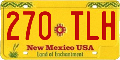 NM license plate 270TLH