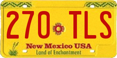 NM license plate 270TLS