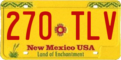 NM license plate 270TLV